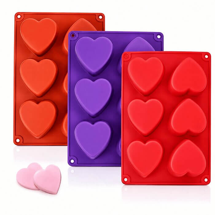 Heart Shape Soap Silicon Moulds